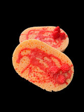 Load image into Gallery viewer, White Chocolate &amp; Raspberries scented soap sponges x 6
