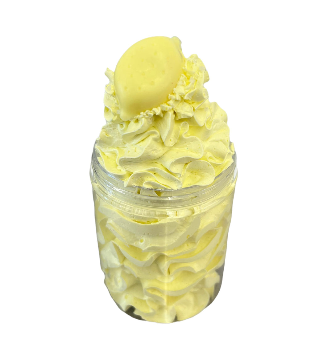 Lemon cookie bar scented whipped soaps x 6