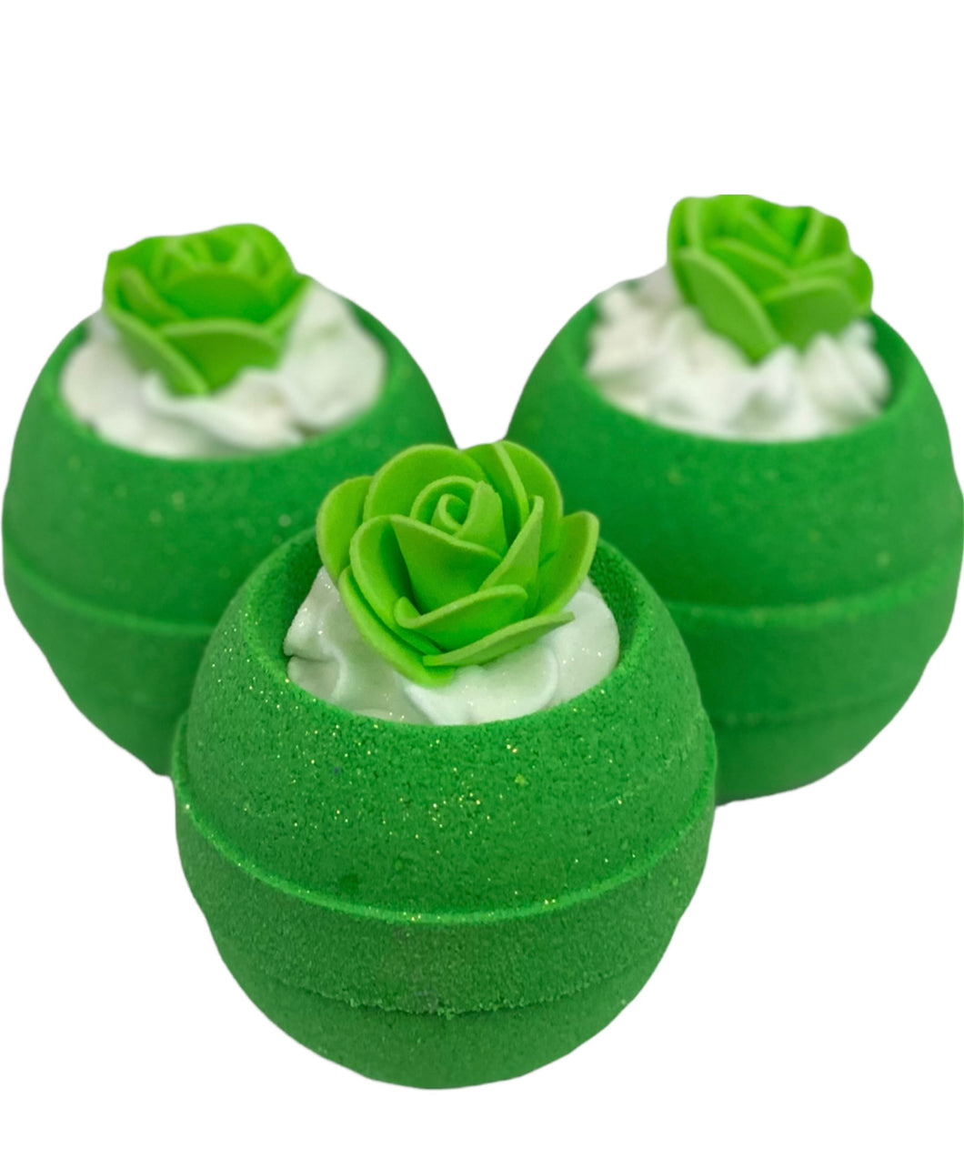 Coconut Lime with Foaming butter round  bath bombs x 6