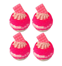 Load image into Gallery viewer, White chocolate &amp; Raspberry scented bath bombs x 6
