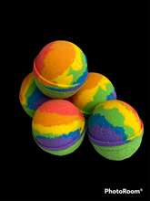 Load image into Gallery viewer, Round rainbow Bath Bombs x 8
