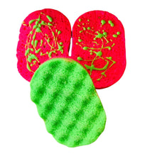 Load image into Gallery viewer, Watermelon lemonade scented Soap Sponges x 6
