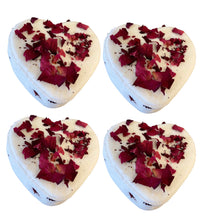Load image into Gallery viewer, Dried rose petal bath bombs x 6
